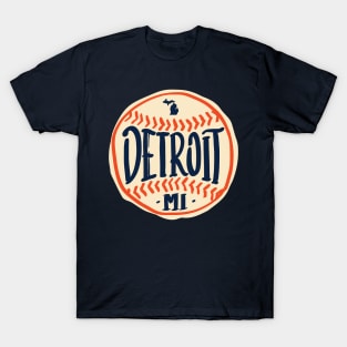 Detroit Michigan Hand Drawn Script Design T-Shirt